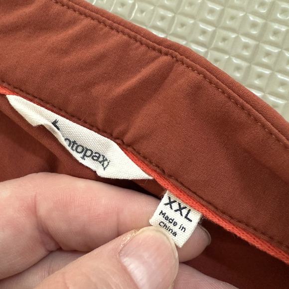 Cotopaxi Men's Short Sleeve Button Down Size XXL Orange Performance Stretch - Picture 3 of 7